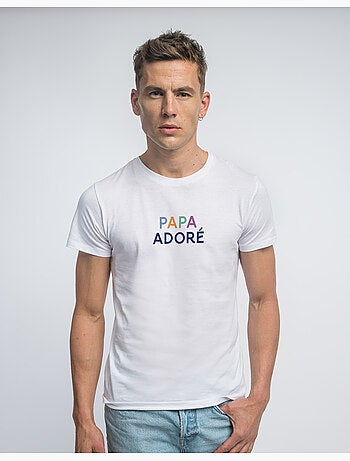 T-shirt Homme - PAPA ADORÉ COLORÉ