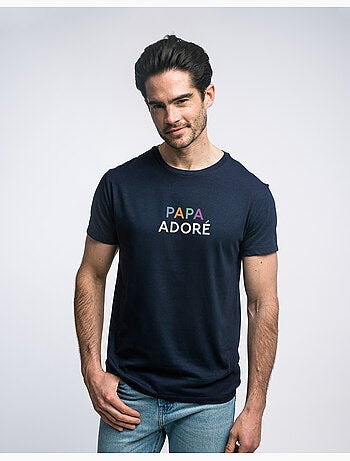 T-shirt Homme - PAPA ADORÉ COLORÉ