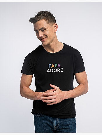 T-shirt Homme - PAPA ADORÉ COLORÉ