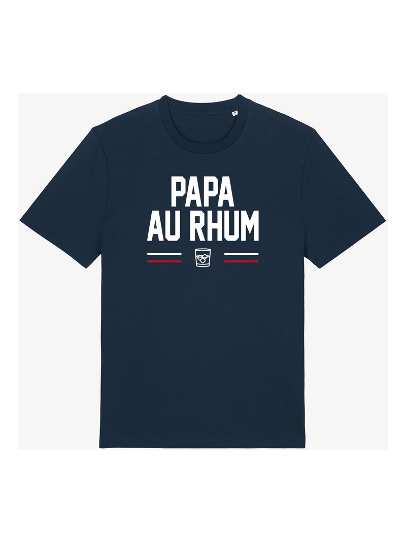 T-shirt Homme - PAPA AU RHUM Bleu marine - Kiabi