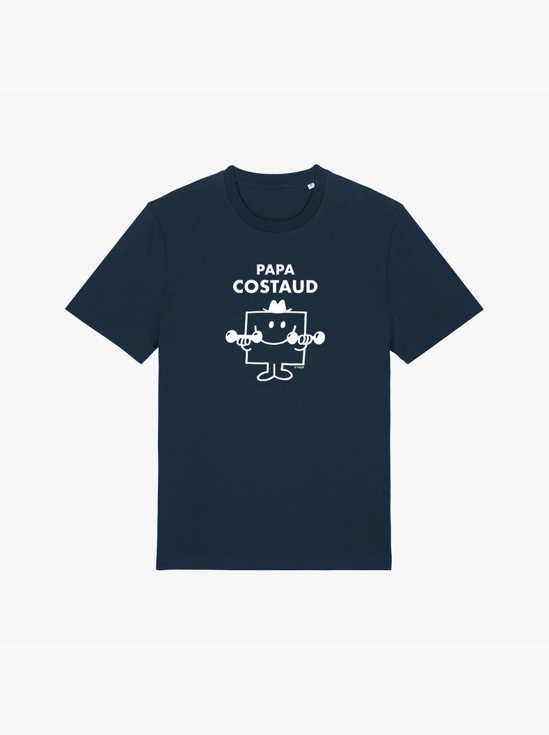 T-shirt Homme - PAPA COSTAUD Bleu marine - Kiabi