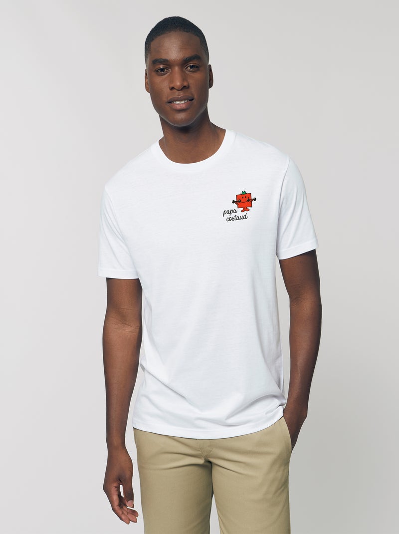 T-shirt Homme - PAPA COSTAUD COEUR Blanc - Kiabi