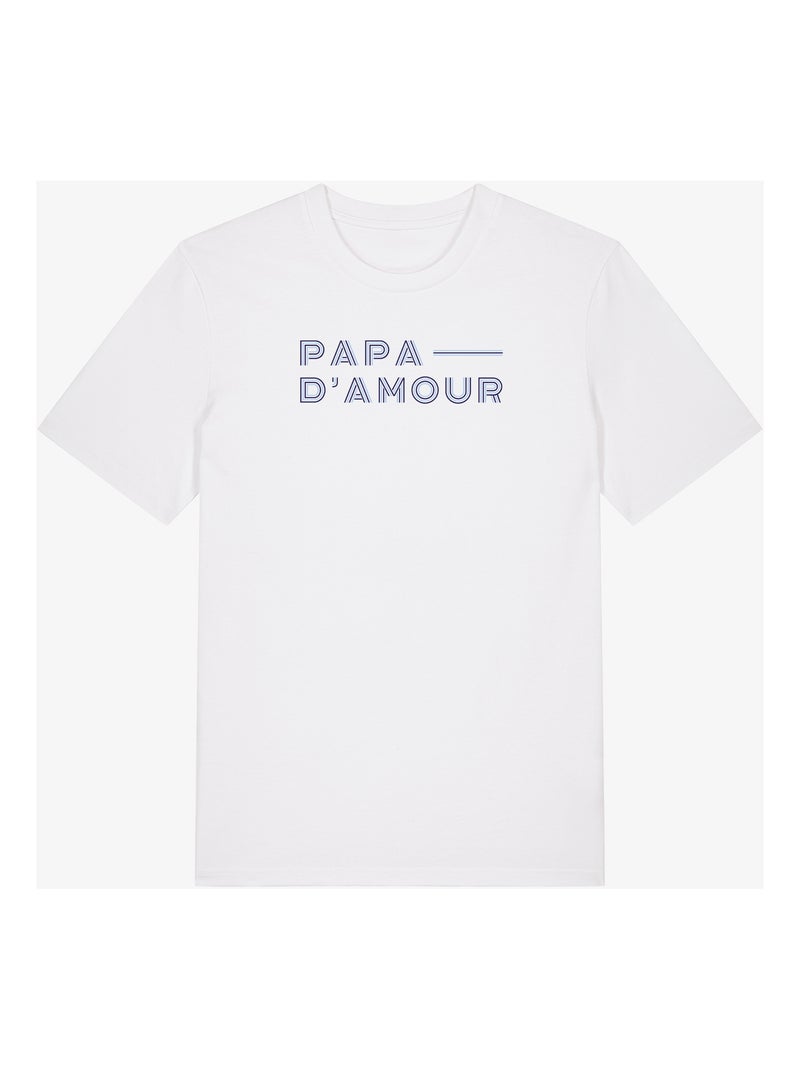 T-shirt Homme - PAPA D AMOUR LIGNE Blanc - Kiabi