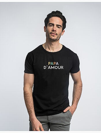 T-shirt homme - papa d'amour coloré - noël