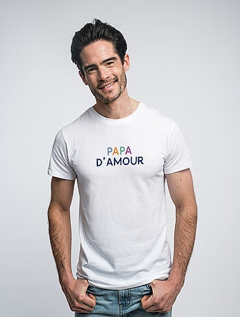 T-shirt Homme - PAPA D'AMOUR COLORÉ