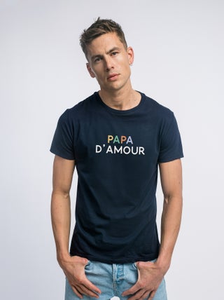 T-shirt Homme - PAPA D'AMOUR COLORÉ