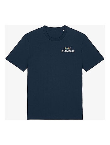 T-shirt Homme - PAPA D'AMOUR COLORÉ CŒUR