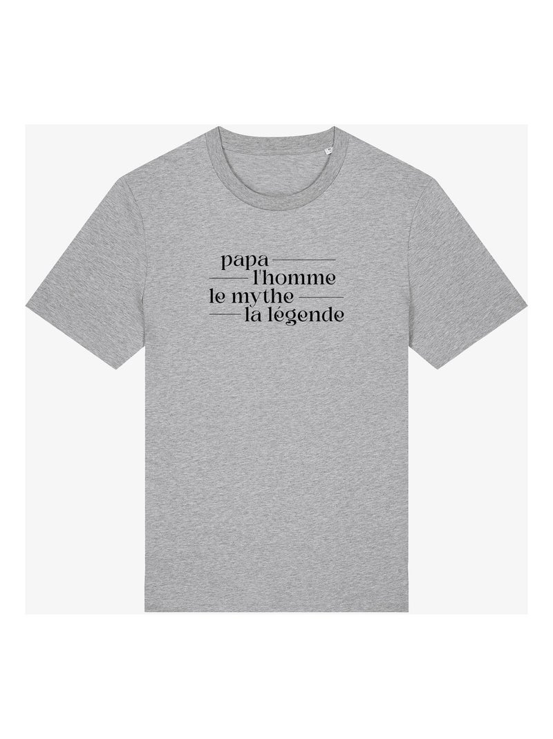 T-shirt homme - papa mythe legende - noël Gris chiné - Kiabi