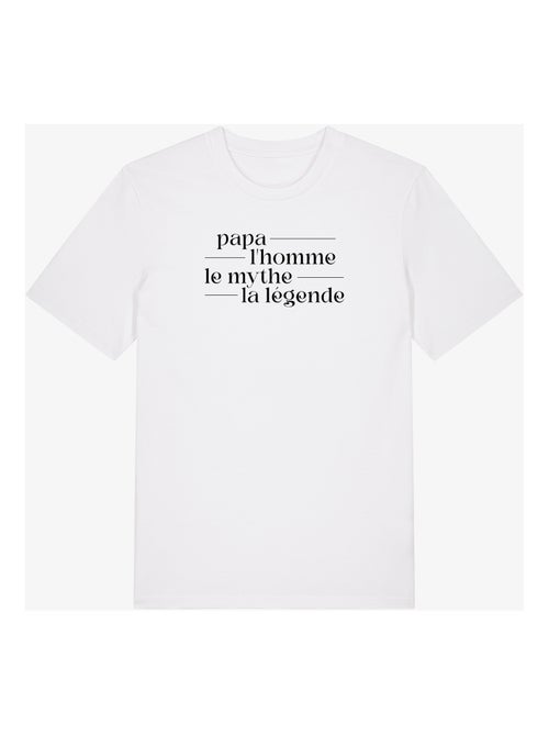 T-shirt Homme - PAPA MYTHE LEGENDE - Kiabi