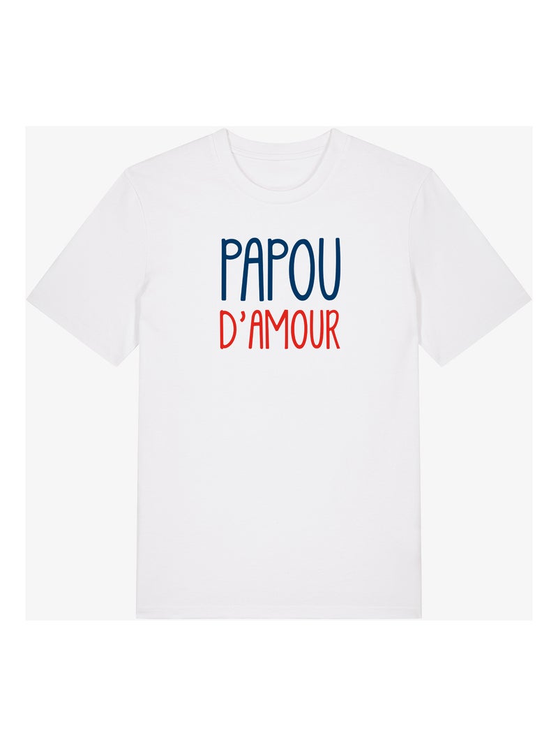 T-shirt Homme - PAPOU D'AMOUR Blanc - Kiabi