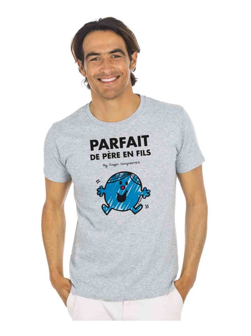 T-shirt Homme - PARFAIT DE PÈRE EN FILS Gris chiné - Kiabi