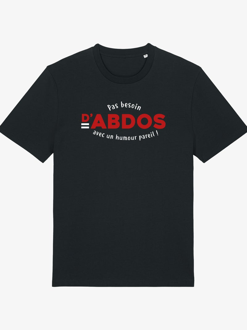 T-shirt Homme - PAS BESOIN D'ABDOS Noir - Kiabi