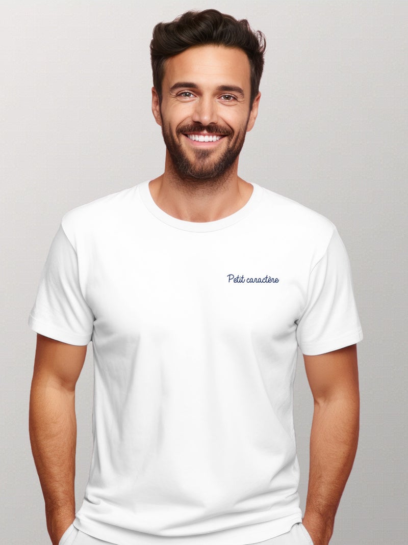 T-shirt Homme - PETIT CARACTÈRE Blanc - Kiabi