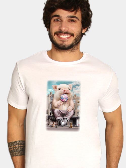 T-shirt Homme - PIG ATTACK - Kiabi