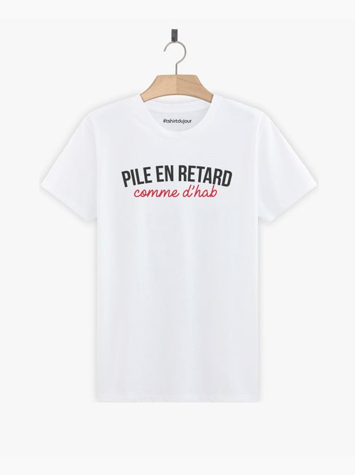 T-shirt Homme - PILE EN RETARD - Kiabi
