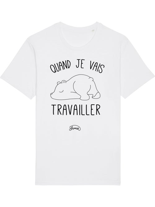 T-shirt Homme - QUAND JE VAIS TRAVAILLER - Kiabi