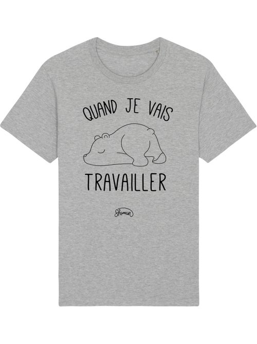 T-shirt Homme - QUAND JE VAIS TRAVAILLER - Kiabi