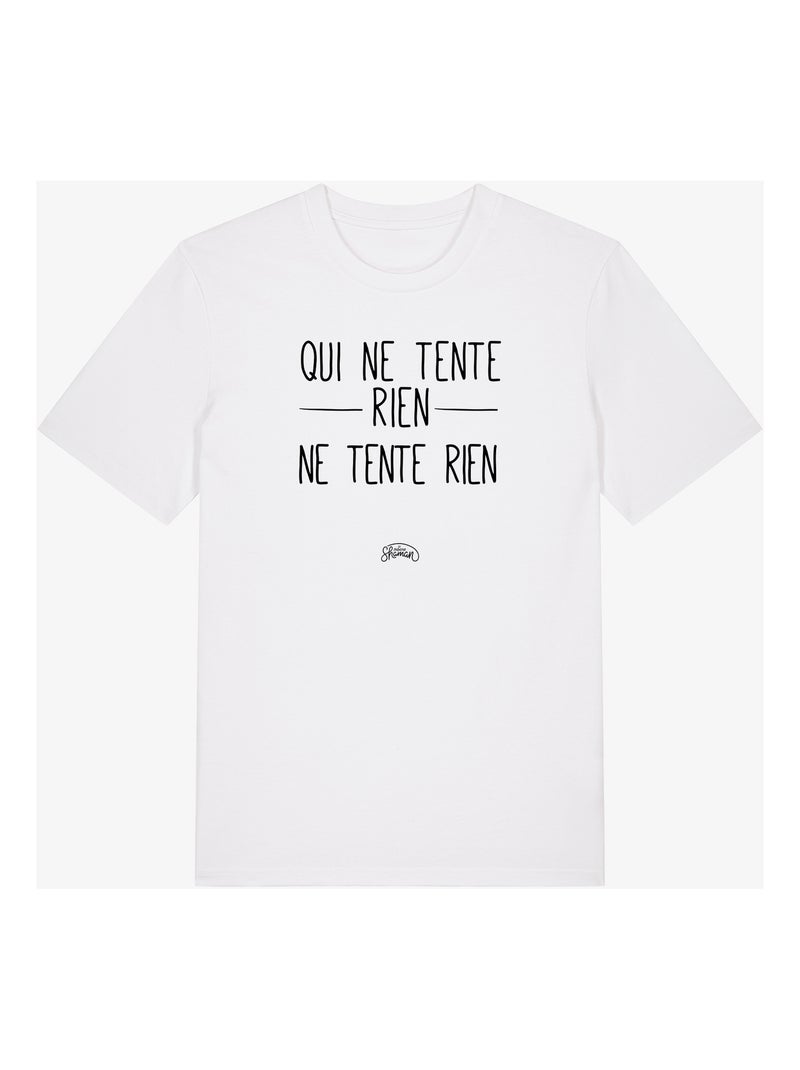 T-shirt Homme - QUI NE TENTE RIEN NE TENTE RIEN Blanc - Kiabi