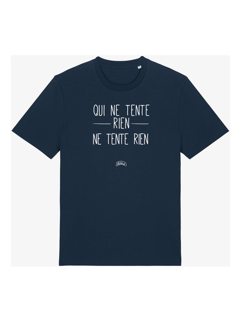 T-shirt Homme - QUI NE TENTE RIEN NE TENTE RIEN Bleu marine - Kiabi