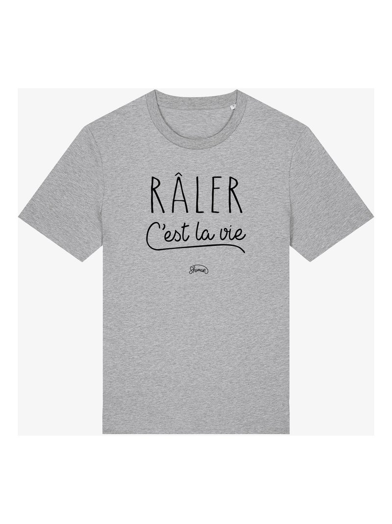 T-shirt Homme - RALER C'EST LA VIE Gris chiné - Kiabi
