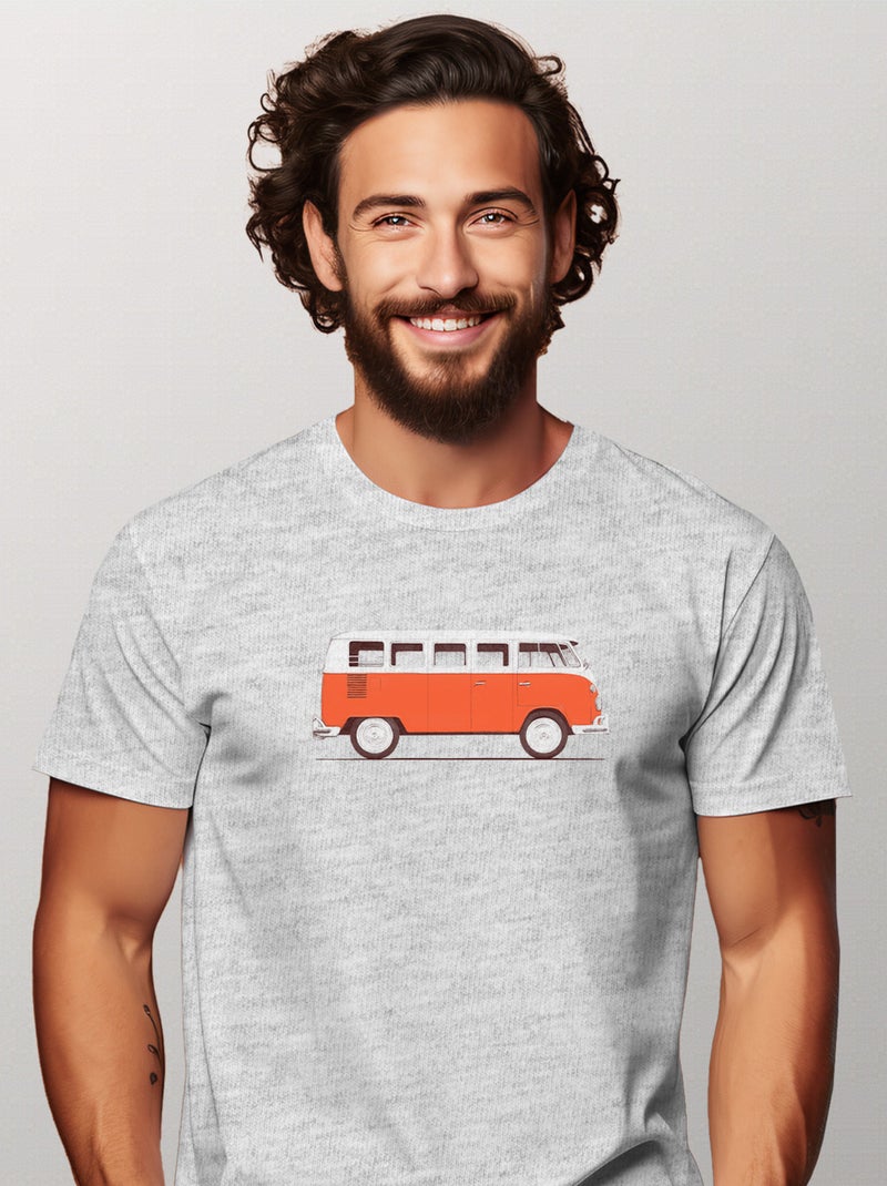 T-shirt Homme - RED VAN Gris chiné - Kiabi