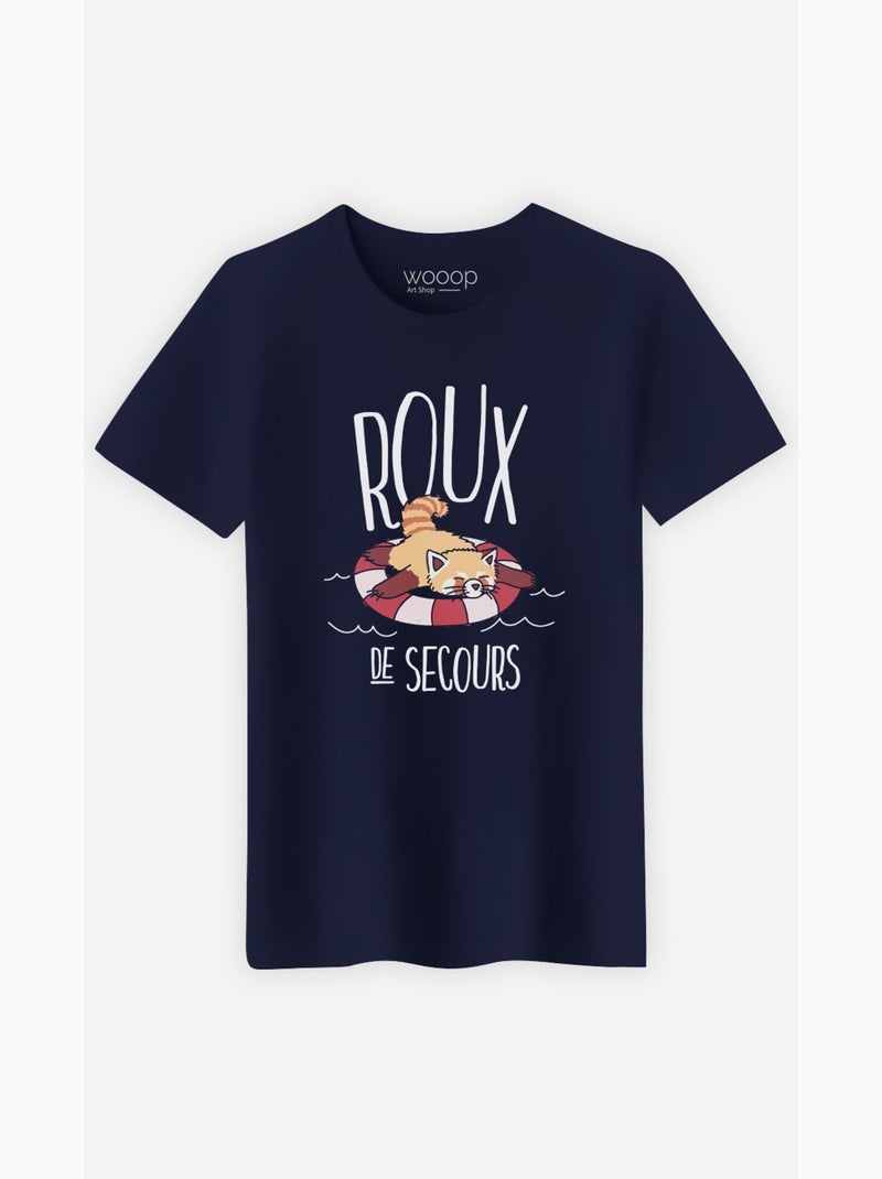 T-shirt Homme - ROUX DE SECOURS Bleu marine - Kiabi