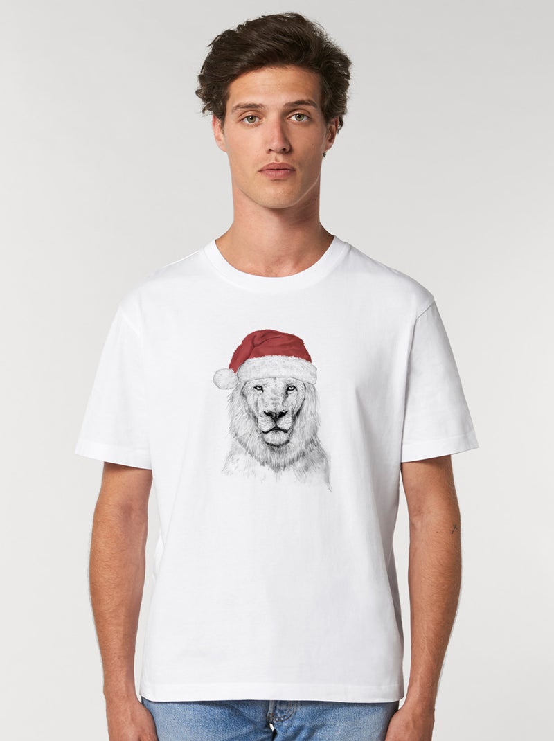 T-shirt Homme - SANTA LION Blanc - Kiabi