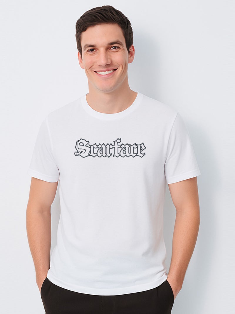 T-shirt Homme - SCARFACE LOGO Blanc - Kiabi