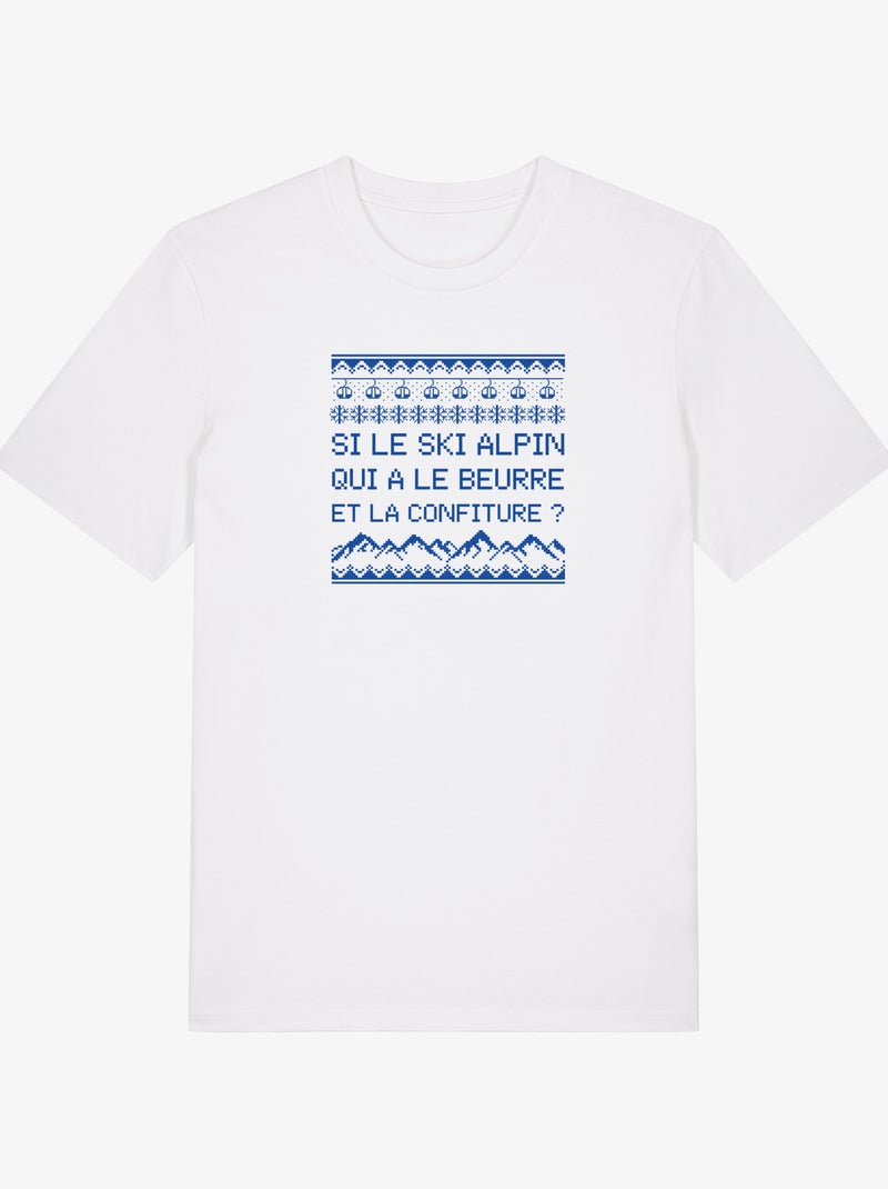 T-shirt Homme - SI LE SKI ALPIN Blanc - Kiabi