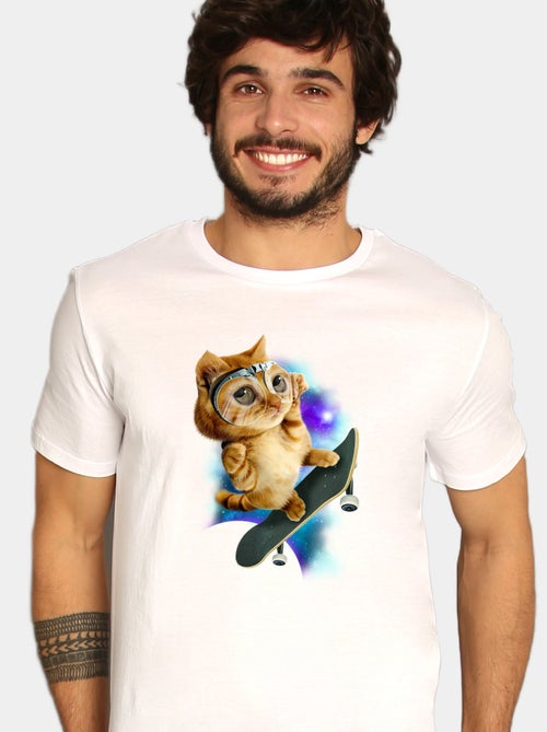 T-shirt Homme - SKATEBOARD CAT - Kiabi