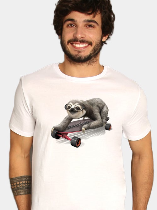 T-shirt Homme - SKATEBOARD SLOTH - Kiabi