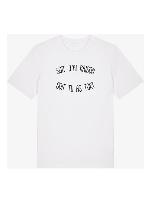 T-shirt Homme - SOIT J'AI RAISON SOIT TU AS TORT - Kiabi