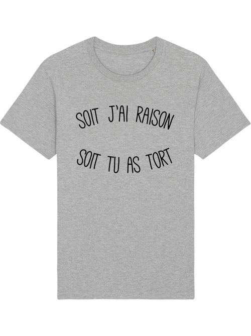 T-shirt Homme - SOIT J'AI RAISON SOIT TU AS TORT - Kiabi