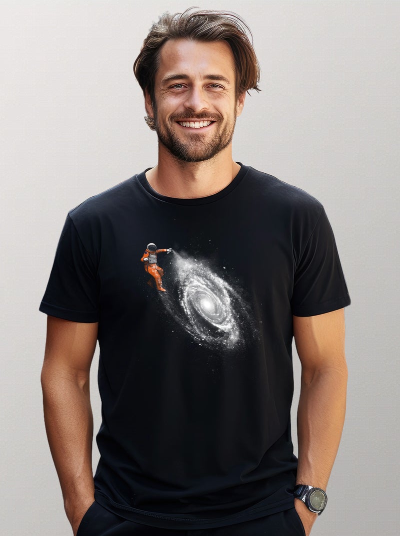 T-shirt Homme - SPACE ART Noir - Kiabi