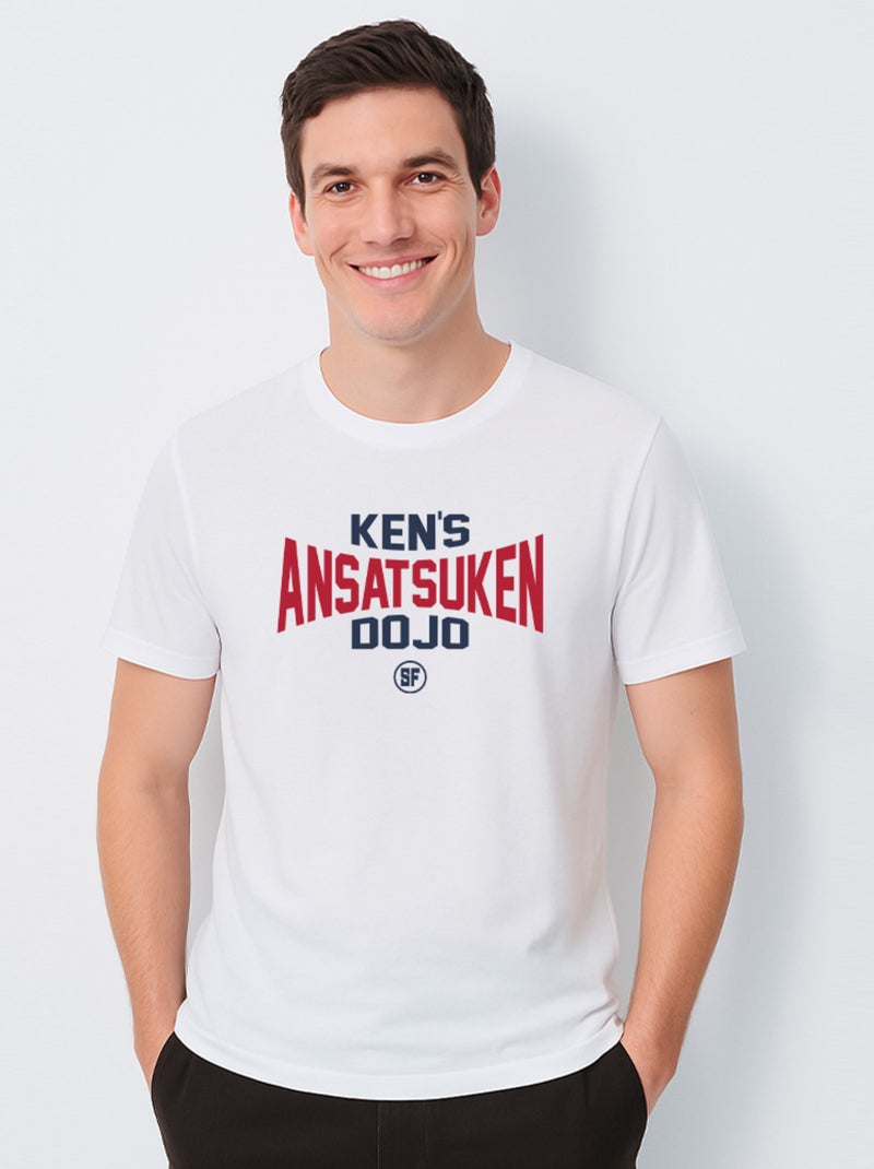 T-shirt Homme - STREET FIGHTER KEN'S ANSATSUKEN DOJO Blanc - Kiabi