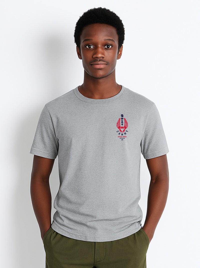T-shirt Homme - STREET FIGHTER SPECIAL FORCES CŒUR Gris chiné - Kiabi