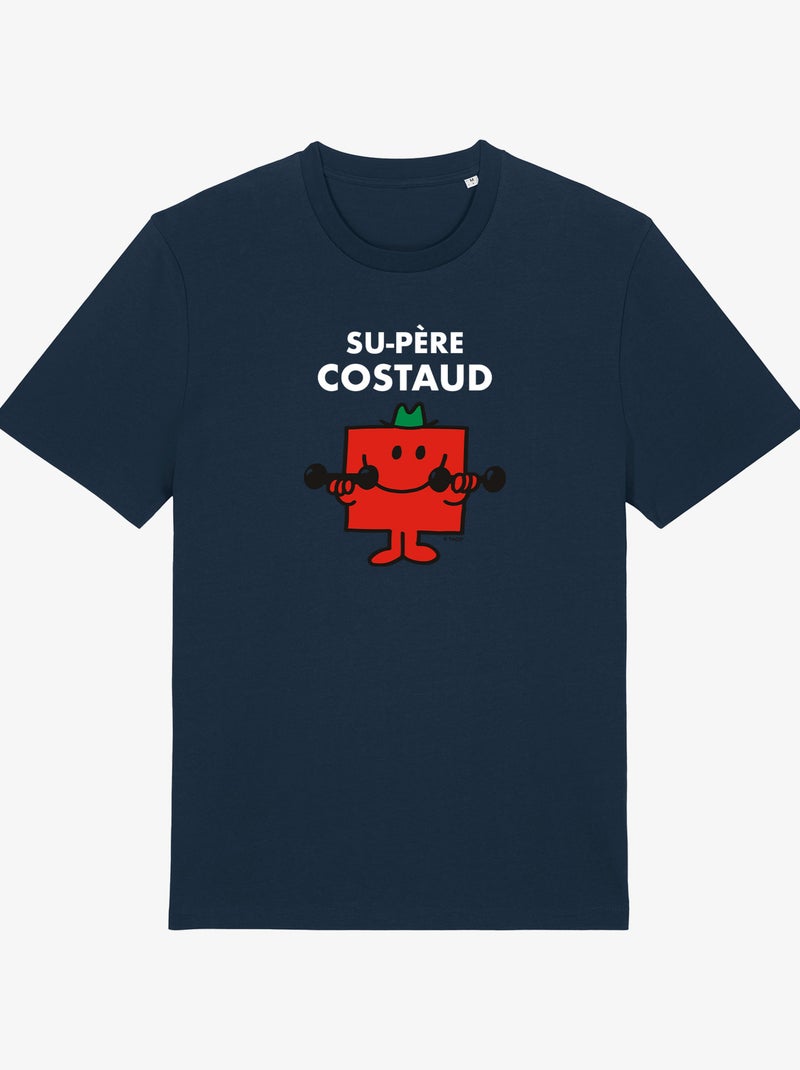 T-shirt Homme - SU PERE COSTAUD Bleu marine - Kiabi
