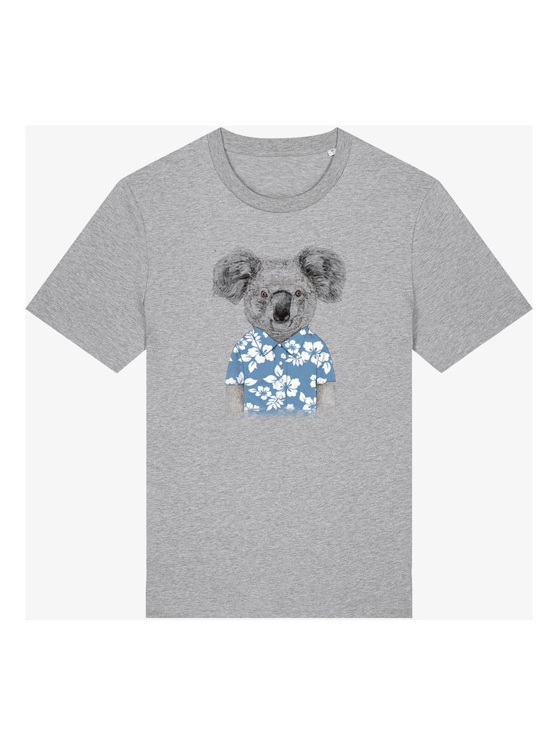 T-shirt Homme - SUMMER KOALA BLUE Gris chiné - Kiabi
