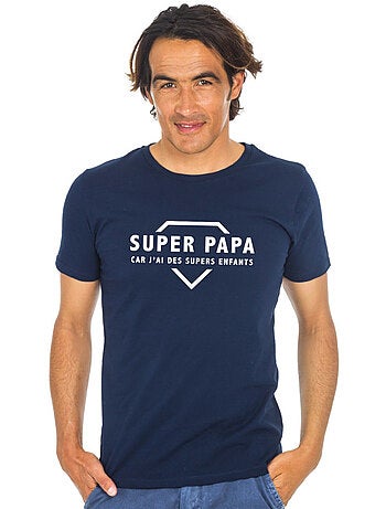 T-shirt homme - super papa car j'ai des supers enfants 2 waf - noël