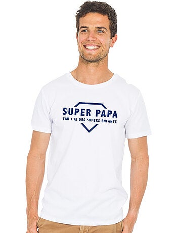T-shirt Homme - SUPER PAPA CAR J'AI DES SUPERS ENFANTS 2 WAF