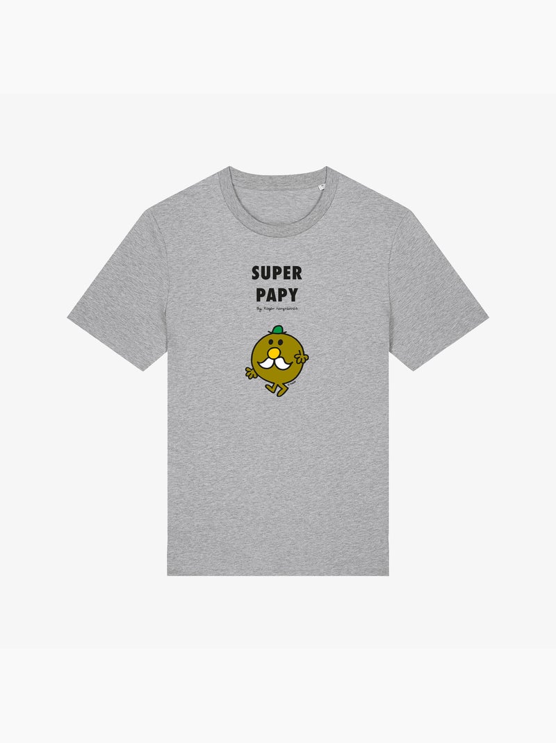 T-shirt Homme - SUPER PAPY MRMME Gris chiné - Kiabi