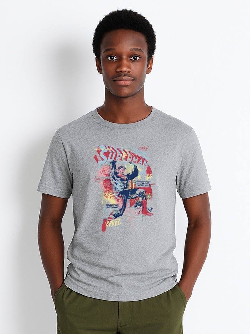 T-shirt Homme - SUPERMAN 2 Gris chiné - Kiabi
