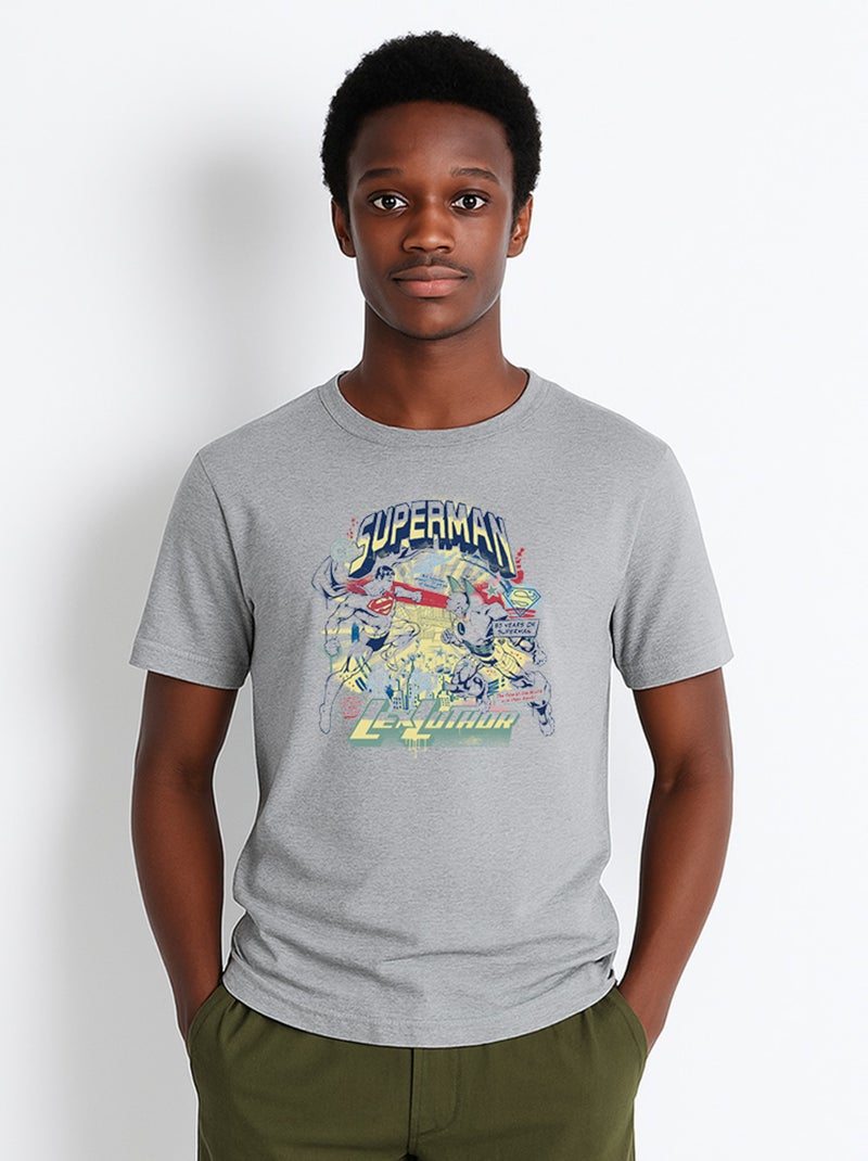 T-shirt Homme - SUPERMAN LEX LUTHOR Gris chiné - Kiabi