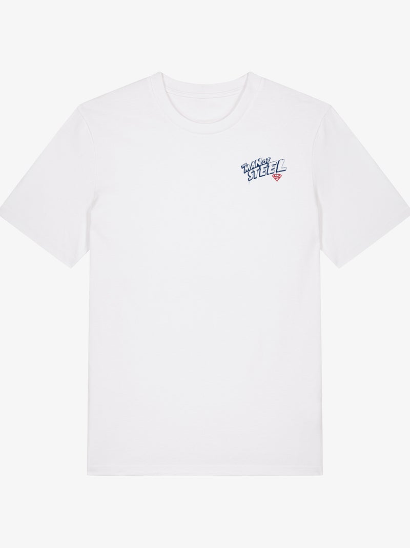 T-shirt Homme - SUPERMAN THE MAN OF STEEL CŒUR Blanc - Kiabi