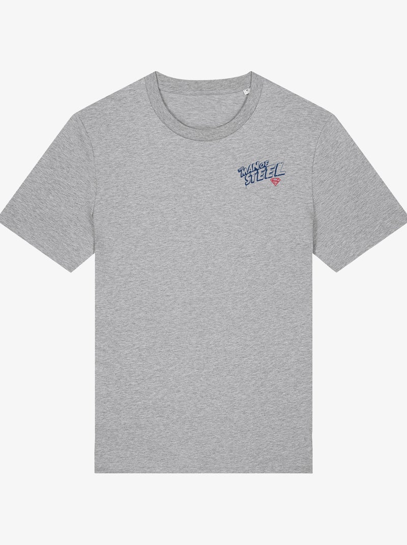 T-shirt Homme - SUPERMAN THE MAN OF STEEL CŒUR Gris chiné - Kiabi