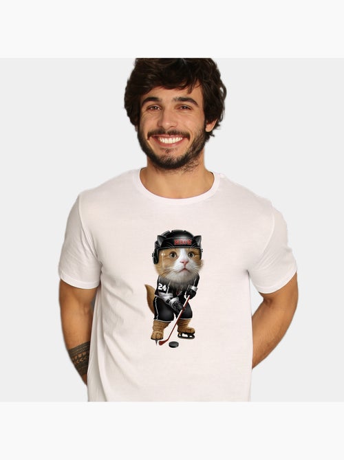 T-shirt Homme - TEAM HOCKEY CAT - Kiabi