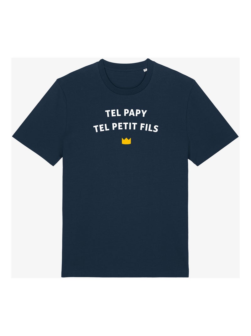 T-shirt Homme - TEL PAPY TELLE PETIT FILS WAF Bleu marine - Kiabi
