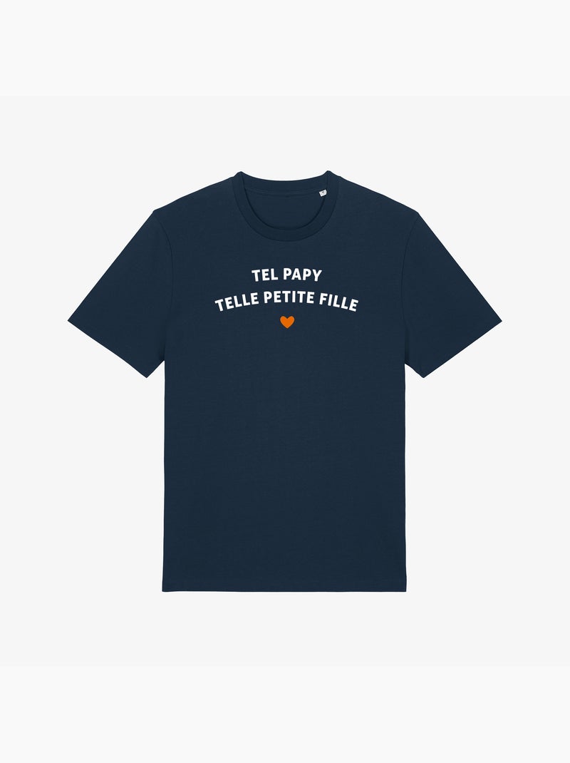 T-shirt Homme - TEL PAPY TELLE PETITE FILLE WAF Bleu marine - Kiabi