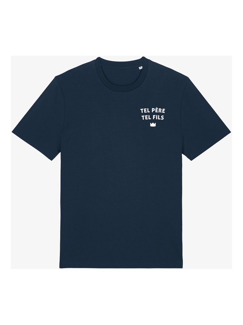 T-shirt Homme - TEL PÈRE TEL FILS CŒUR Bleu marine - Kiabi