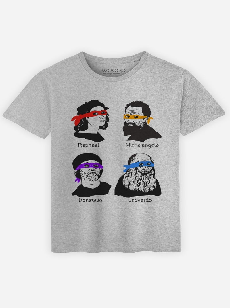 T-shirt Homme - THE NINJAS Gris chiné - Kiabi